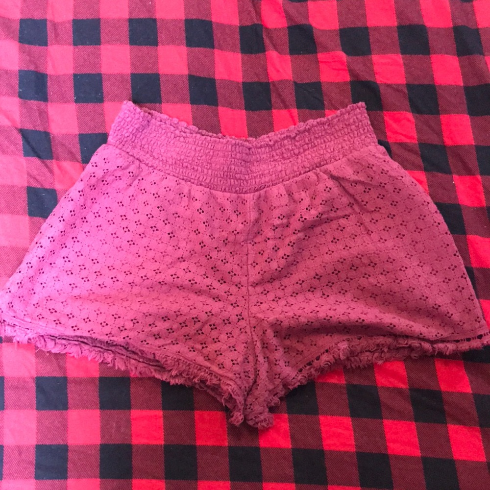 Burgundy shorts